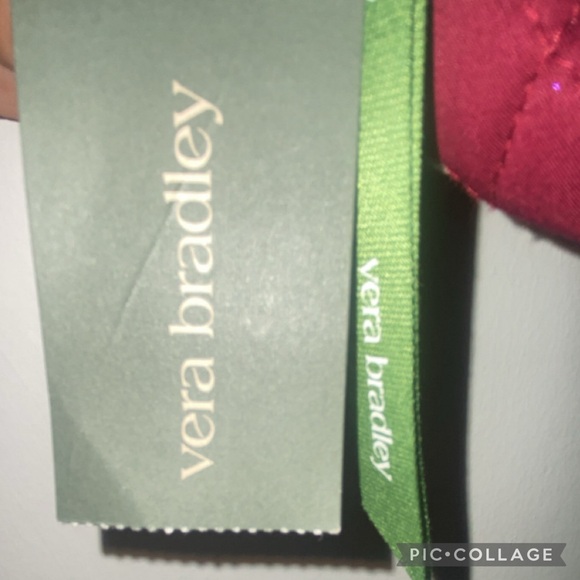 Vera Bradley Burgundy Crossbody Bag with Handbag Print - Picture 4 of 4